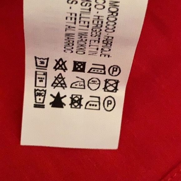 🌹NWT. Zara Red Draped Linen Blend Mini V-neckline Dress. Size S. - Picture 10 of 10